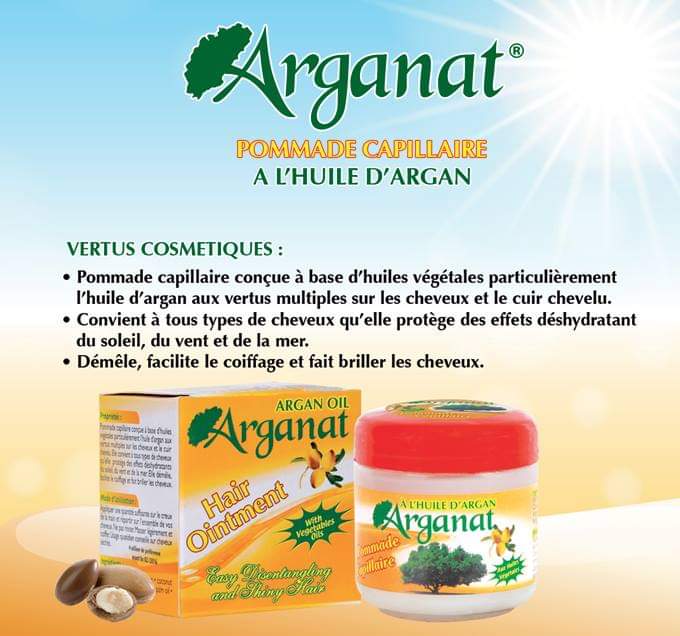 Pommade capillaire, sérum solide à base d'huile d'argan