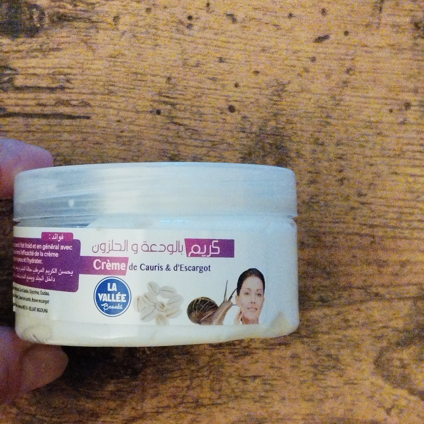 Crème visage cauris escargot