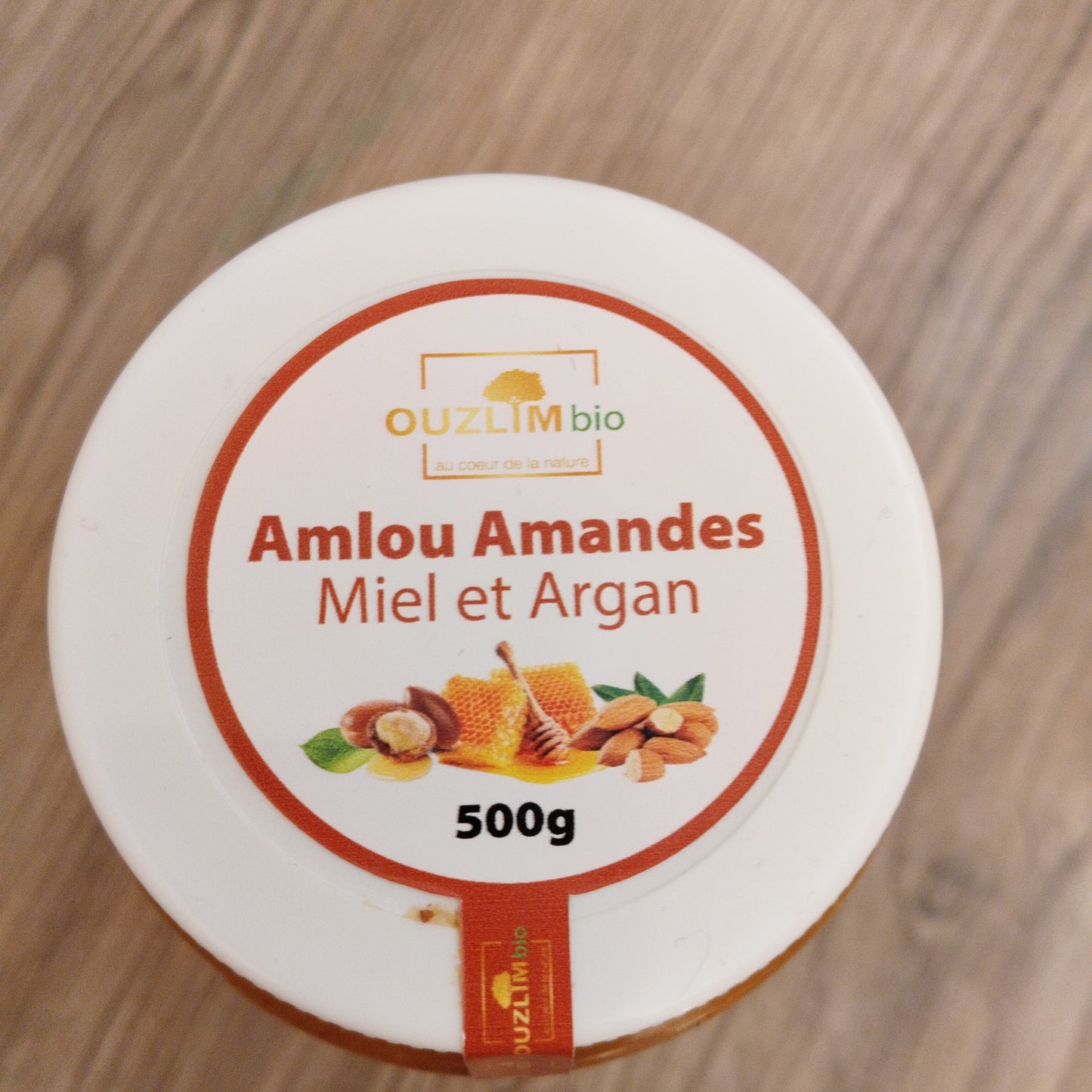 amlou marocain, argan amandes naturelles torrefiées, miel